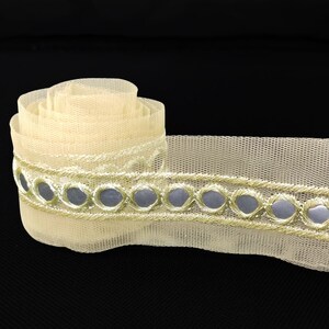 Mirror Effect Trimming Ribbon, Mirror Lace Ribbons, Wide Border Ribbons ...