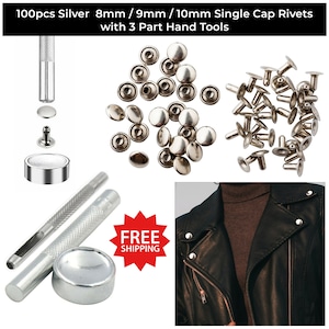 Single Cap Rivets Dies 7 Sizes Availablerivets for Leather Rivet Setter  Tool Leather Rivets Kit Rivet Setter Kit Rivet Press Dies Sets 