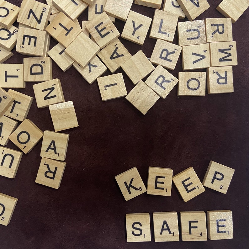 Wooden Tiles Printed Alphabets & Numbers Replacement Letter Etsy