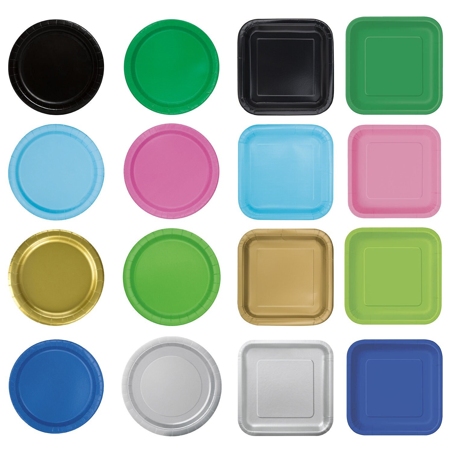 Party Paper Plates Round Dessert Paper Plate Colorful Etsy