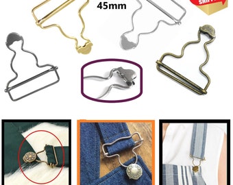 Dungaree Buckle 45mm Metal Clip Fasteners for Braces, Bibs Overalls, Workwear, Suspenders, Jumpsuits, Kid’s Overalls, Handbags Free Shipping