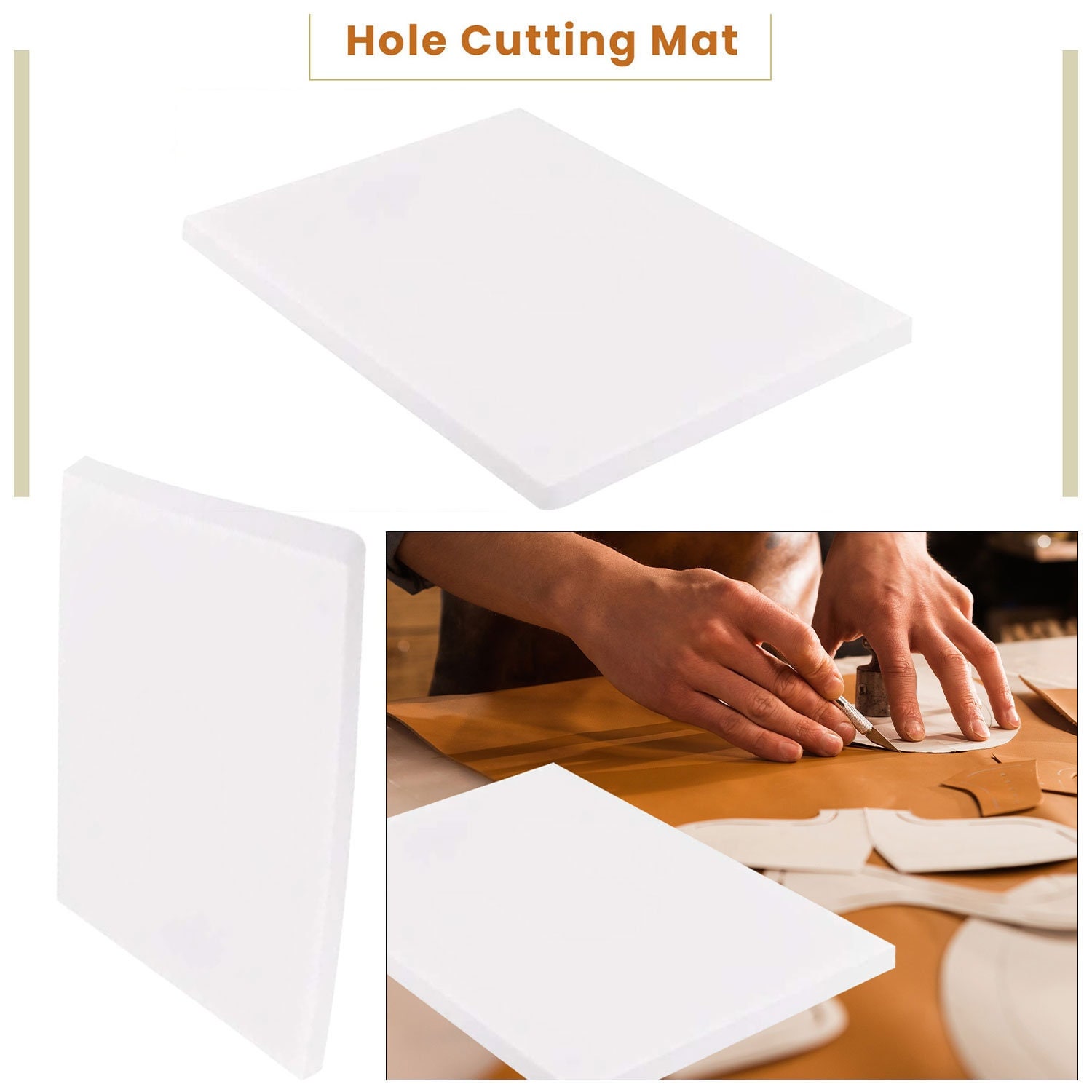 Leathercraft Japanese Cutting Board Cut Mat Knife Plate Mallet Mat Craft  Leather Tools Protective 