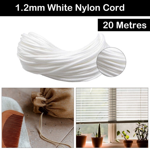 Blind Cord, White Nylon Cord, Nylon String, Nylon Blind String, Braided  Nylon Cord for Camping, Survival, Gardening, Bracelet, Jewelry 