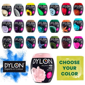 Dylon Machine / Hand Wash Fabric Shoes Clothes Dye Pod 350g Sachet 50g  Powder