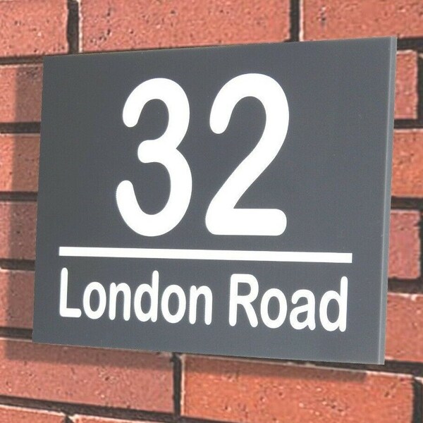 Dark Grey House Numbers - Etsy
