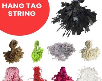 Hang Tag String, Price Tag Hang String, Nylon Lock Tag String With Snap Lock Pin Loop for Attaching Labels, Clothes, Luggage