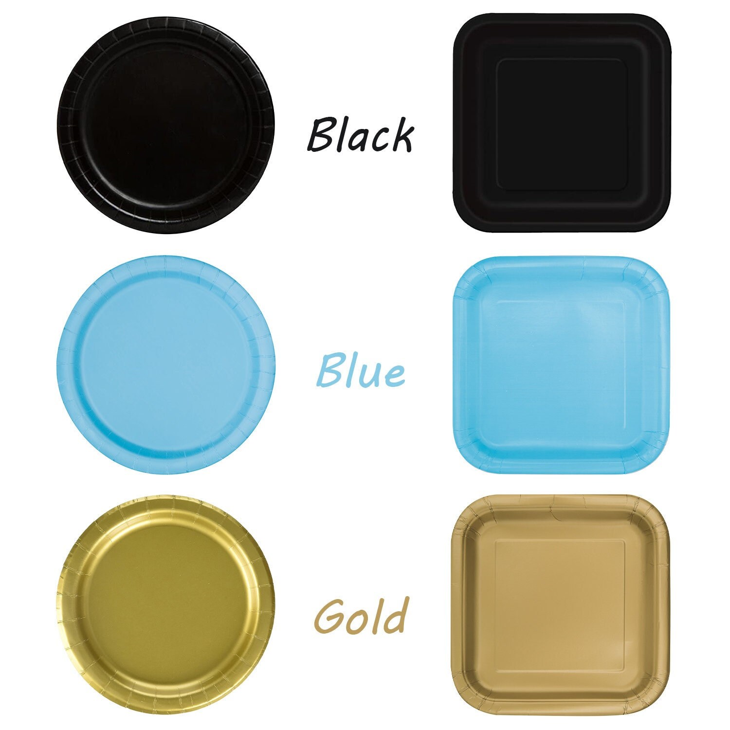 Party Paper Plates Round Dessert Paper Plate Colorful Etsy