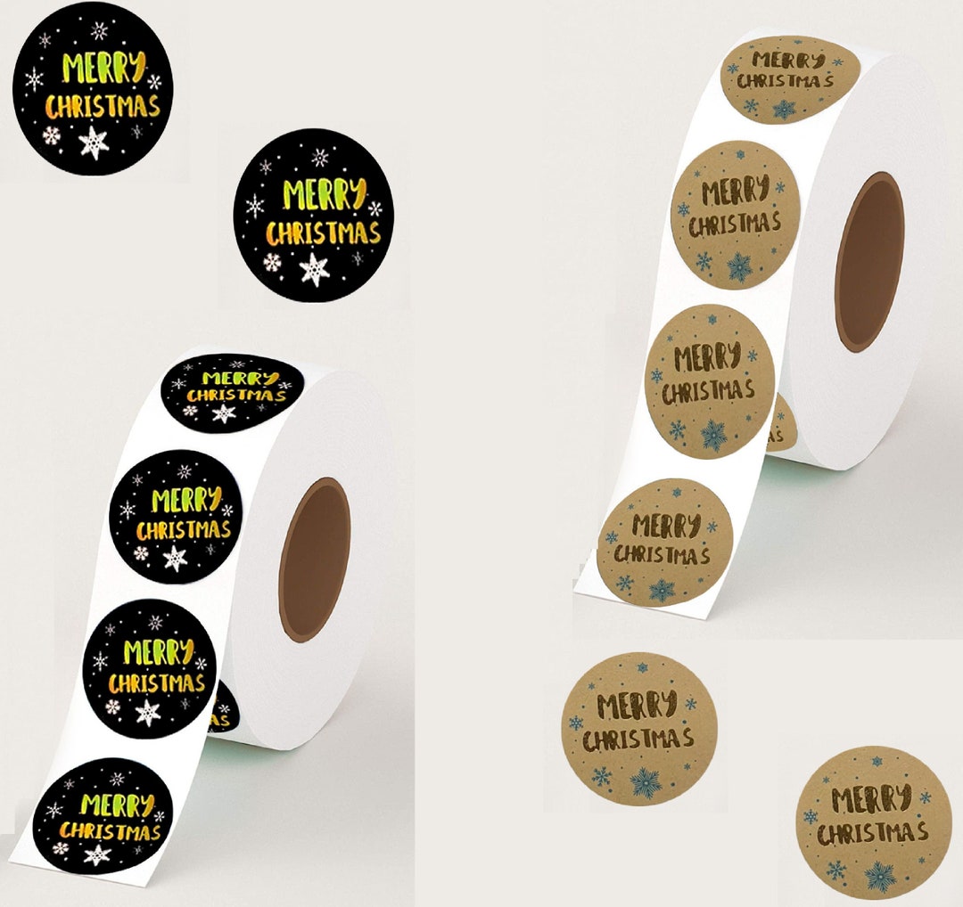 Merry Christmas Happy Xmas Thank You Labels Stickers Gift - Etsy