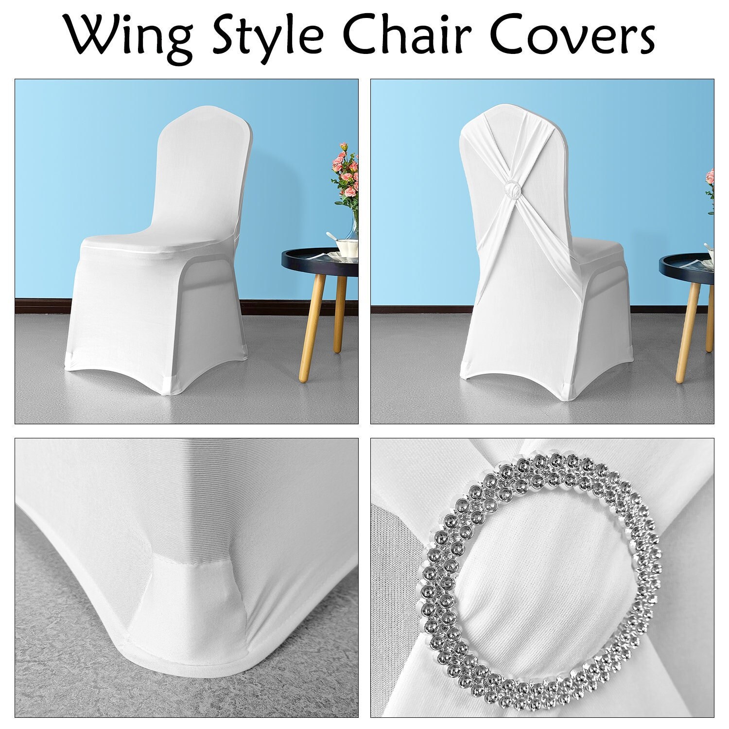 Spandex Chair Cover White Stretchable Chair Cover Elastic Chair