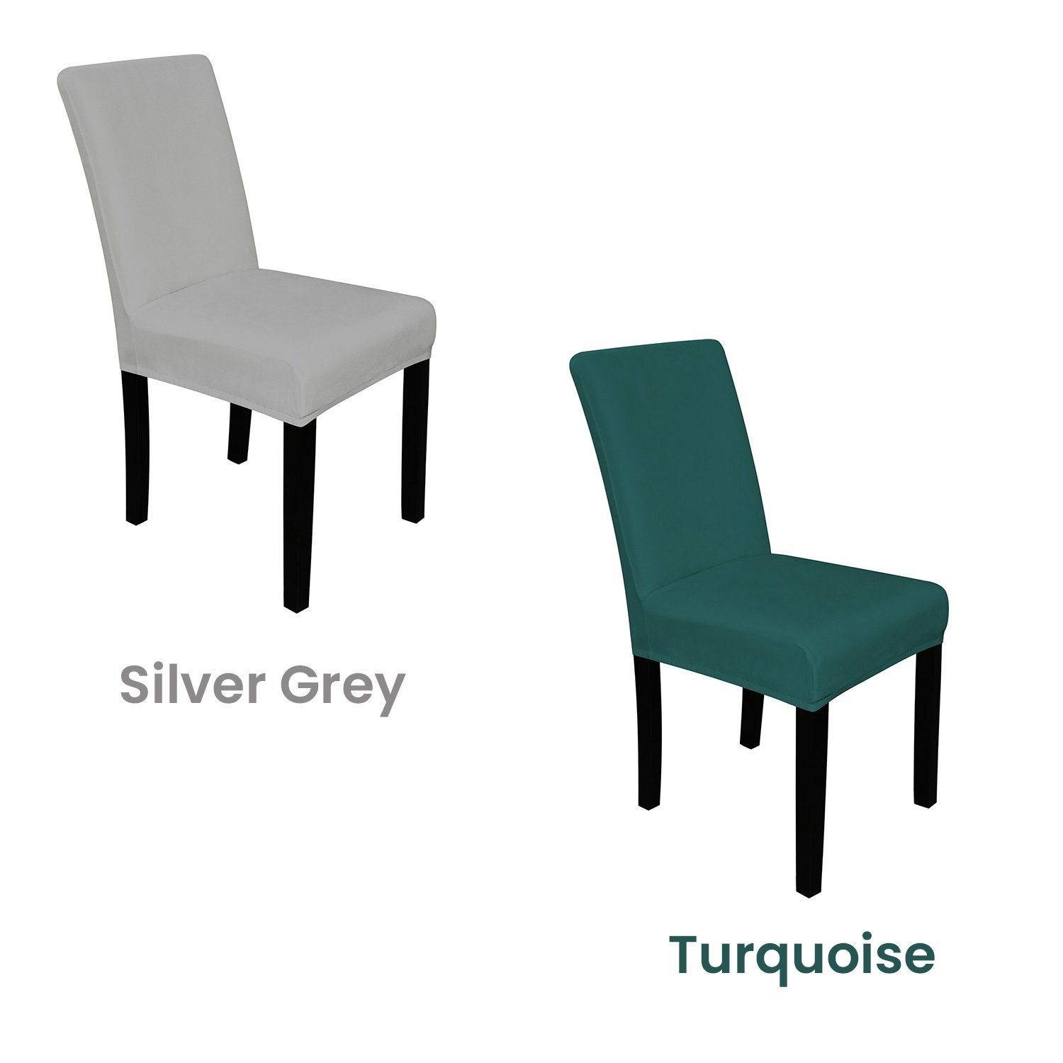 Velvet Large Size Dining Chair Covers Set Stretch Dining Room Chair