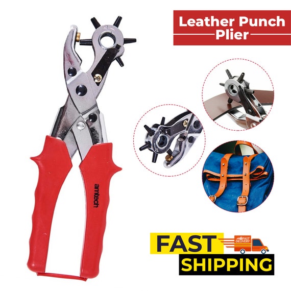 Amtech Leather Hole Punch for Belts, Watch Strap, Textiles, Double Level  Action Belt Hole Puncher Plier, 6 Sizes FREE SHIPPING USA 