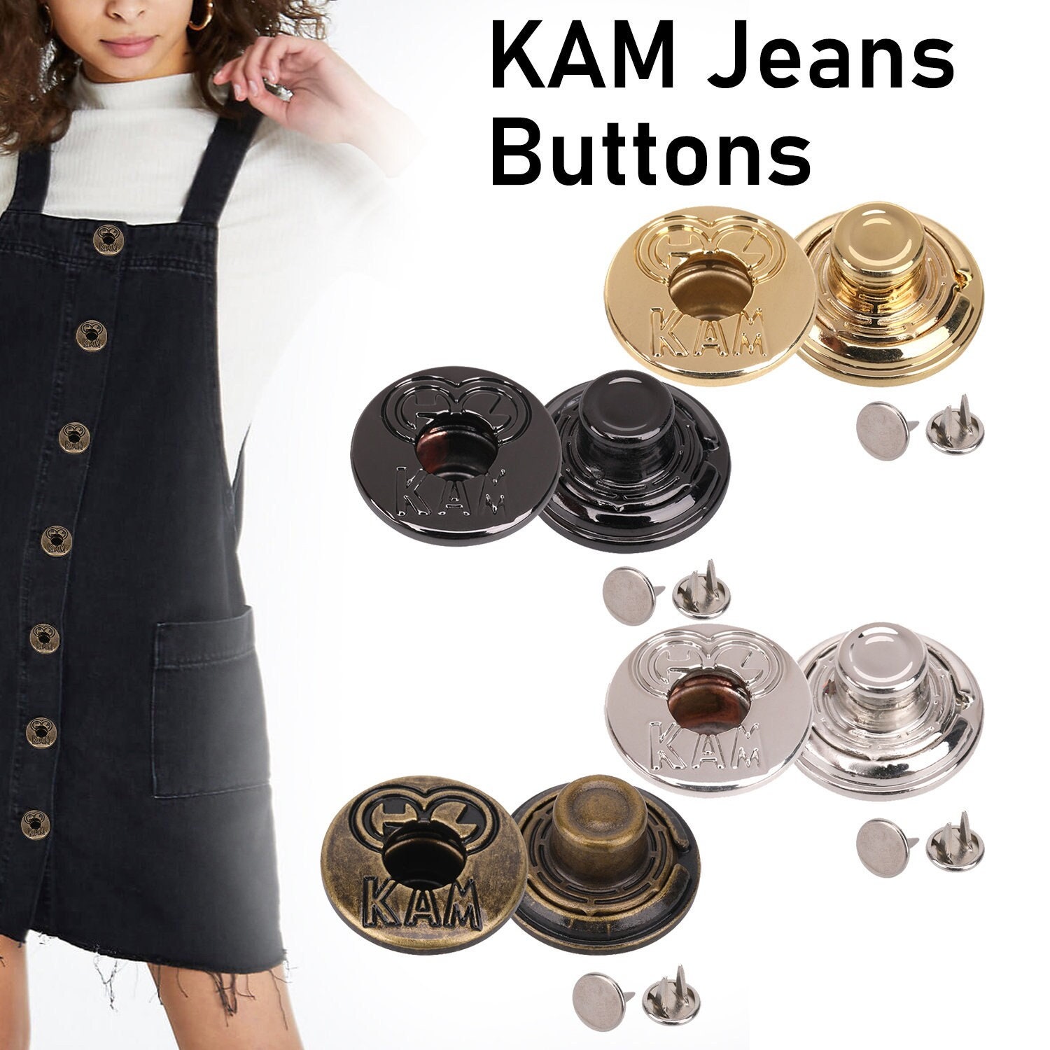 Jeans Button, No Sew Jeans Buttons, Tack Buttons, Replaceable Jeans