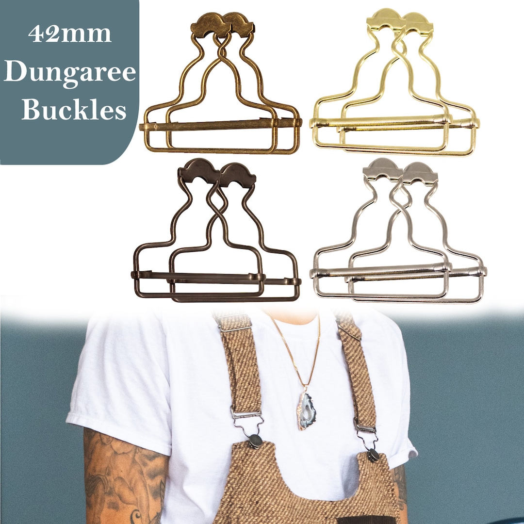42mm Dungaree Buckles With Metal Clip Fasteners Overall Buckles