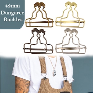 VILLCASE 20pcs cargo pants overalls buckles overall clips suspender clips  overall clasp replacement clothing clips dungaree belt fasteners adjustable