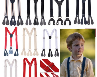 Boys Braces | Y Shaped Adjustable Button Suspender | Elastic Braces | Fashion Accessory for Kids Trousers, Pants, Jeans, and Daily Wear