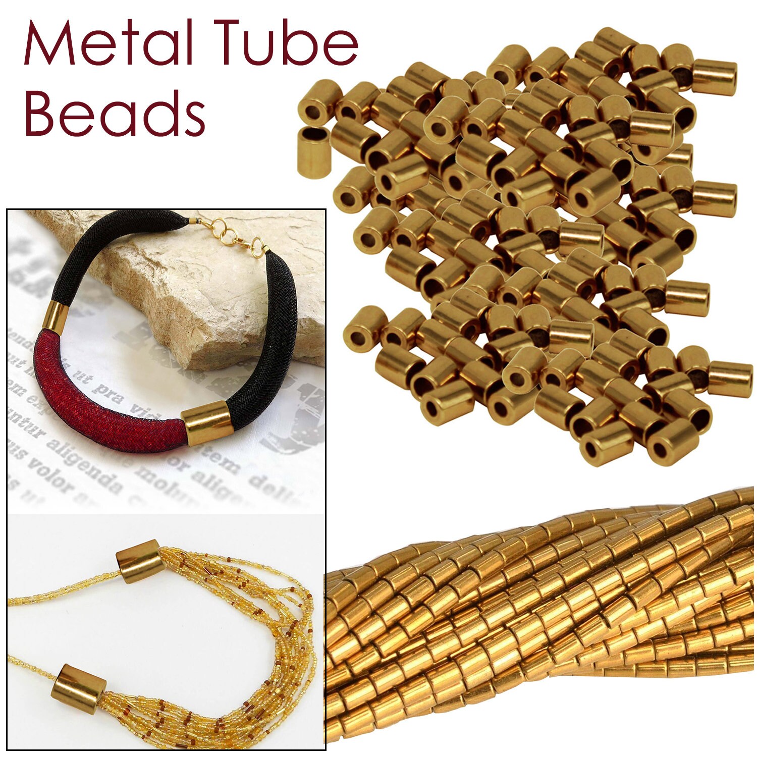 Metal tube beads for jewelry making online