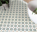 Sheet Vinyl Flooring Linoleum in Moroccan Tile Effect Pattern - Arabian Cocoa