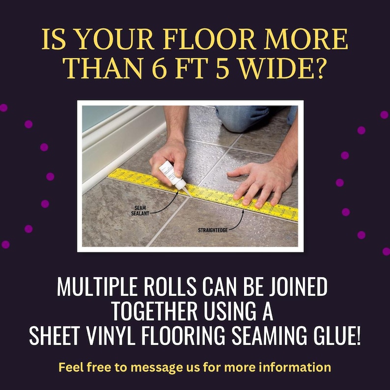 Blue Tile Effect Flooring, Patterned Sheet Vinyl, Felt Back Cushioned Linoleum, Kitchen and Bathroom Lino image 8