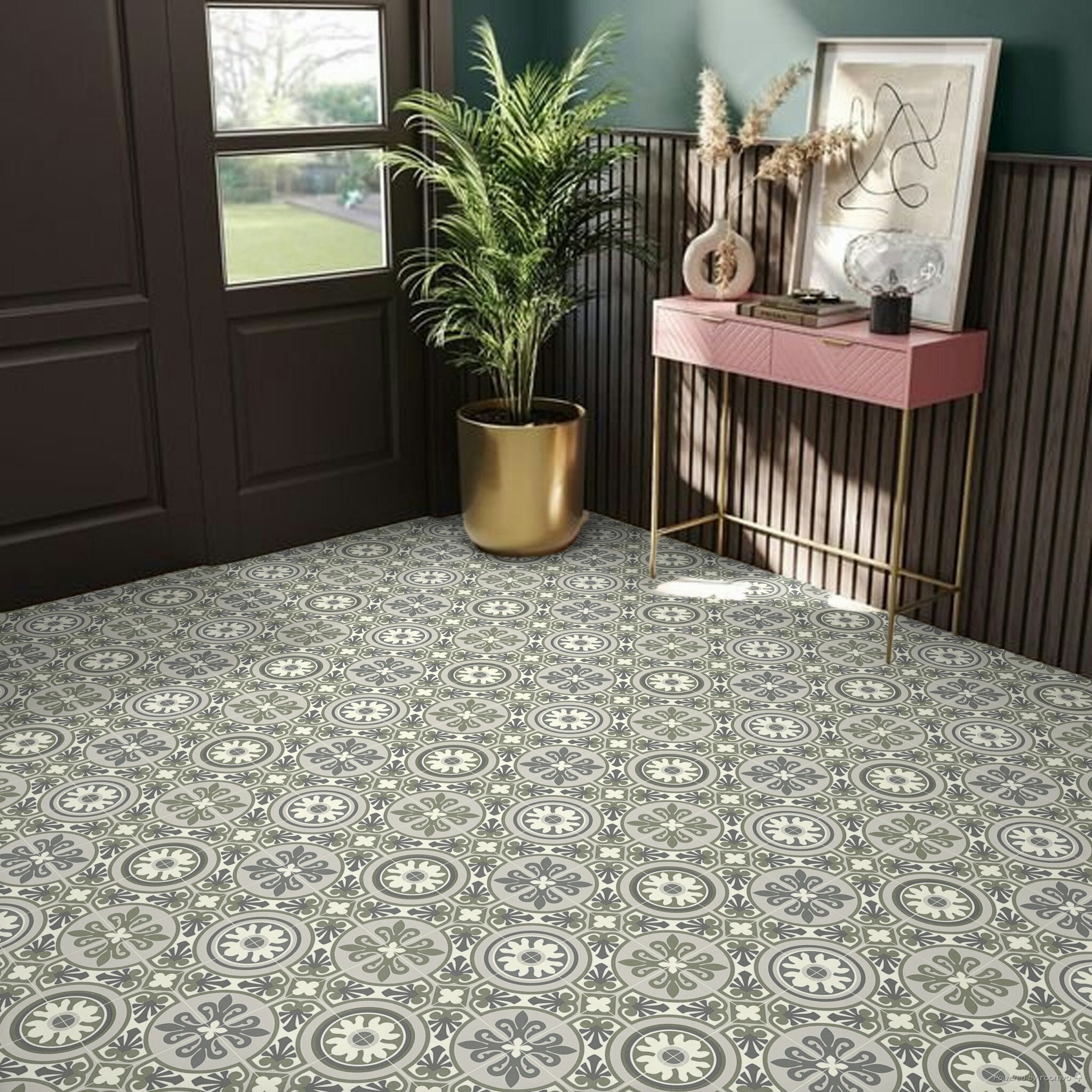 Patterned vinyl tile discount