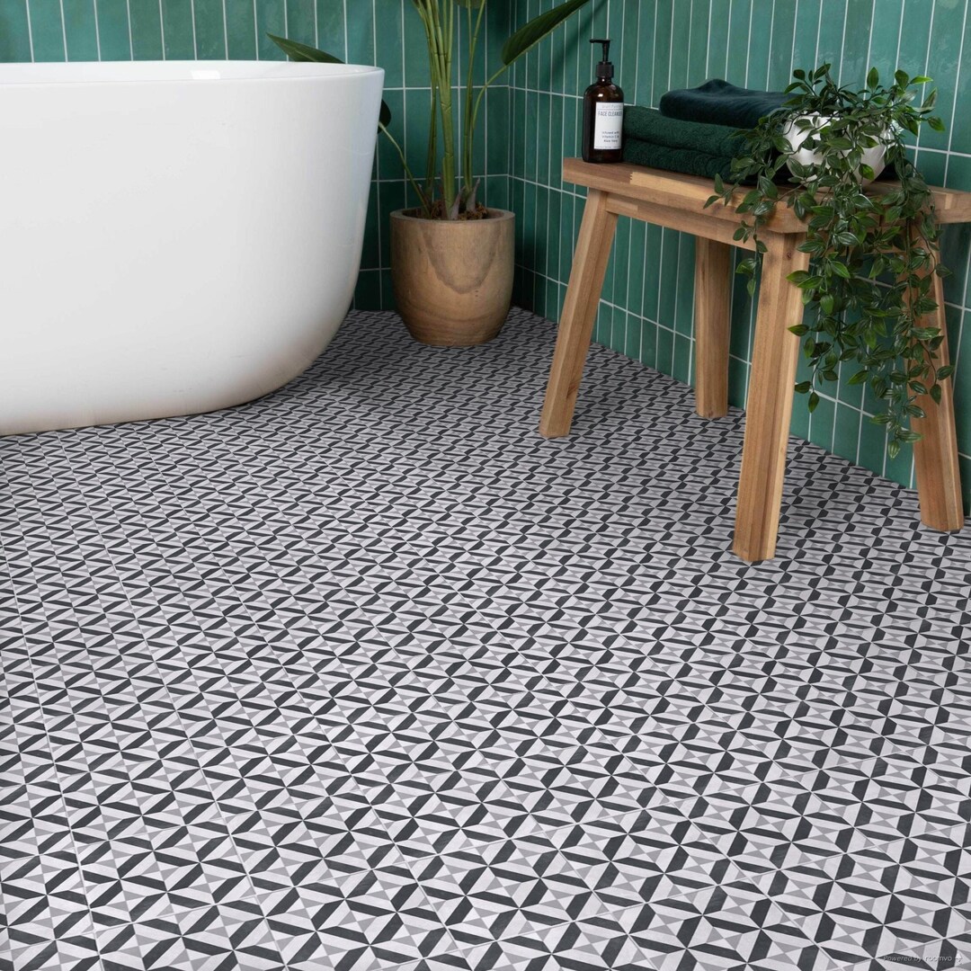 Geometric Mosaic Tile Design Sheet Vinyl Flooring Roll for - Etsy