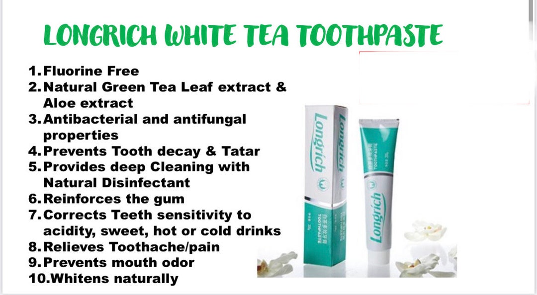 Longrich White Tea Toothpaste Large 200g Etsy