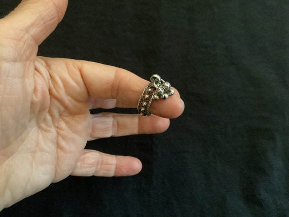 High content Silver Dangling Charm Ring Size 7 - image 2