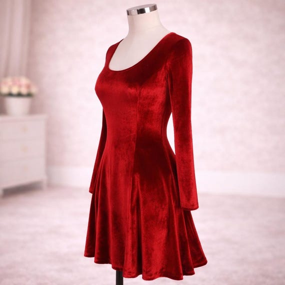 velvet holiday mini dress Noelle Bow Velvet Mini Dress main image 1