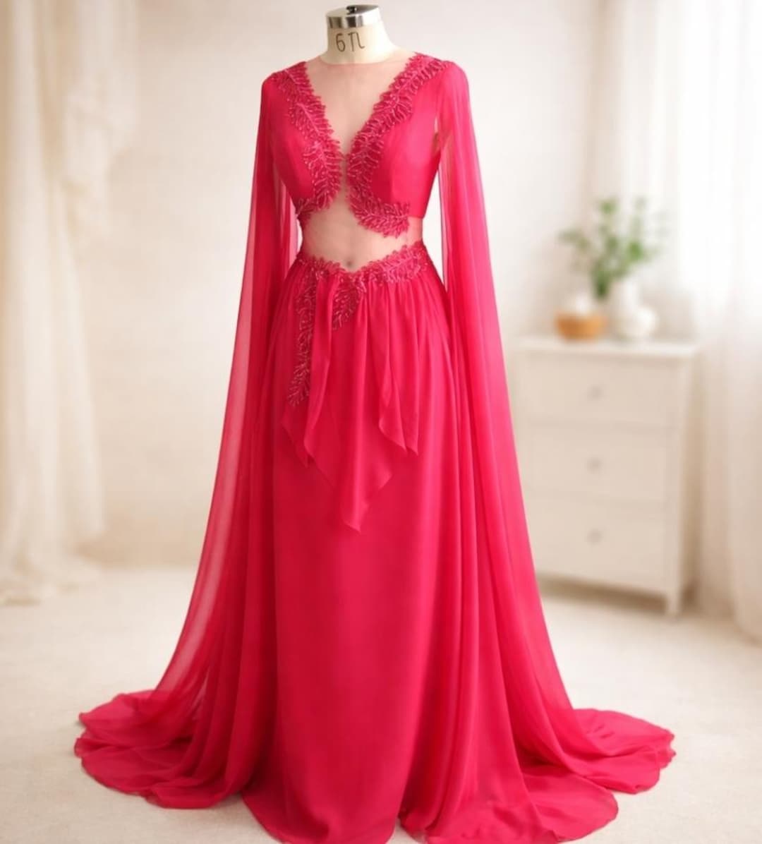 fitted lace wedding dress Saylor Pink Maxi Dress main image 0