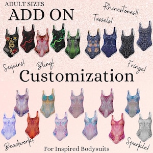 COMPLEMENTO para traje de baño inspirado en Taylor para adultos: compre este para agregar lentejuelas, flecos o diamantes de imitación a cualquiera de nuestros leotardos inspirados