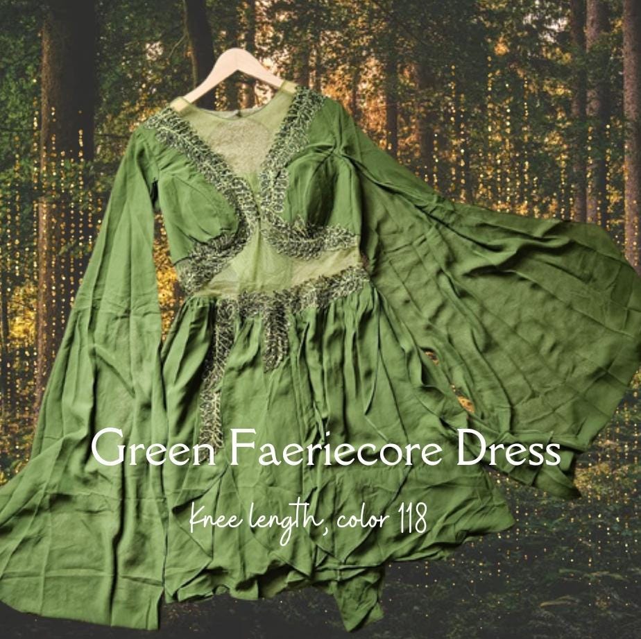 anthropologie hutch green dress Green Cape & Orange Dress Permanent Sticker, Pop Culture Queen Eras Outfit main image 1