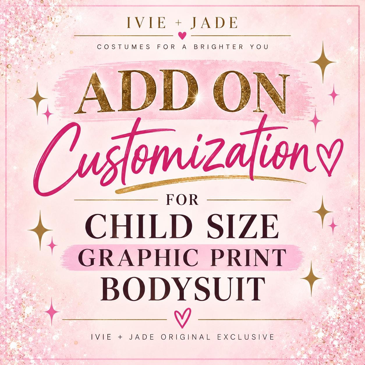 ADD-ON: Custom Bejeweled Embellishment for Child Bodysuits Sequins, Rhinestones, Fringe, Tassels
