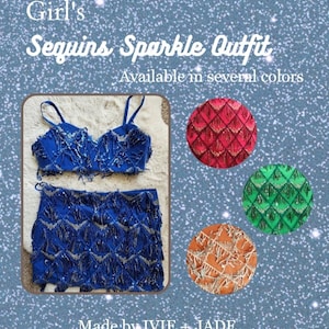 GIRLS Taylor Inspired Sparkly Crop Top and Skirt Outfit | Concert Tour Outfit | Pop Star Outfit Replica | Cosplay Costume