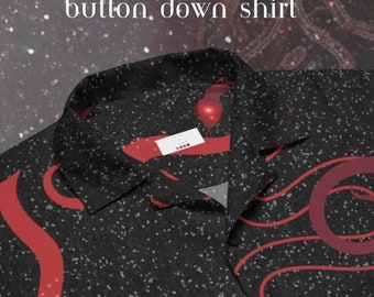 Reputatie tijdperk button-down shirt | ERAS Tour-shirt heren | Red Snake Taylor-geïnspireerd overhemd voor heren | Reputatie Era ERAS Tour-outfit voor hem