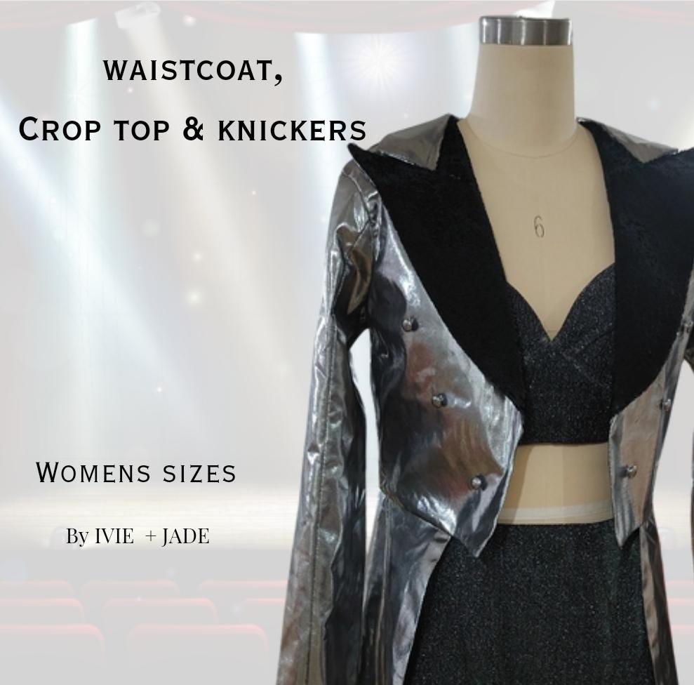 The Poet Waistcoat, Crop Top and Knickers | Celebrity Inspired Taylor Concert Tour Outfit | Unique Celebrity Cosplay Outfit Replica
