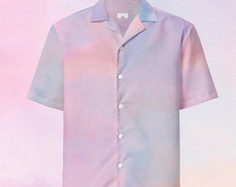 Chemise pastel arc-en-ciel | Chemise boutonnée coucher de soleil aquarelle | Chemise inspirée de Taylor pour hommes | Tenue de la tournée ERAS Lover Era