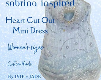 Sabrina Inspired Heart Cut Out Mini Dress | Short and Sweet Tour Outfit | Unique Petal Pink Corset Dress | Yellow Heart Dress