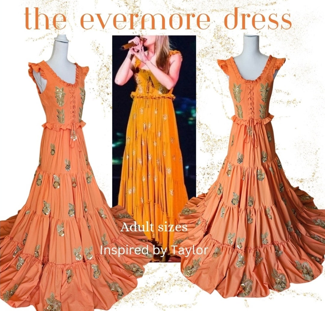 Evermore Dress Taylor Inspired Folk Dress Swift Eras Tour Outfit Replica Unique Custom Made