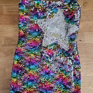 hannah montana sequin star dress Sequin Star Tank Dress  Iconic Pop Starinspired Performance & Costume  Outfit