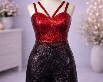 Body de lentejuelas rojo y negro: disfraz inspirado en el icónico Pop Tour