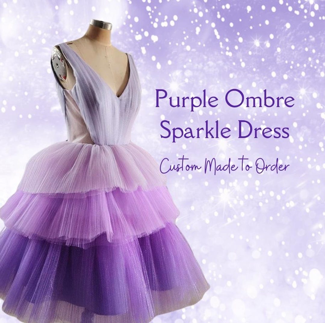 Purple Ombre Era Inspired Cupcake Dress Enchanted Dress Taylor