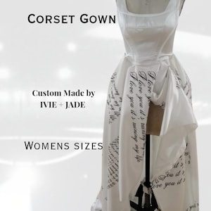 Vestido de corsé monocromático inspirado en Taylor / Vestido de la gira Eras / Disfraz de Swift / Vestido de cosplay único y personalizado