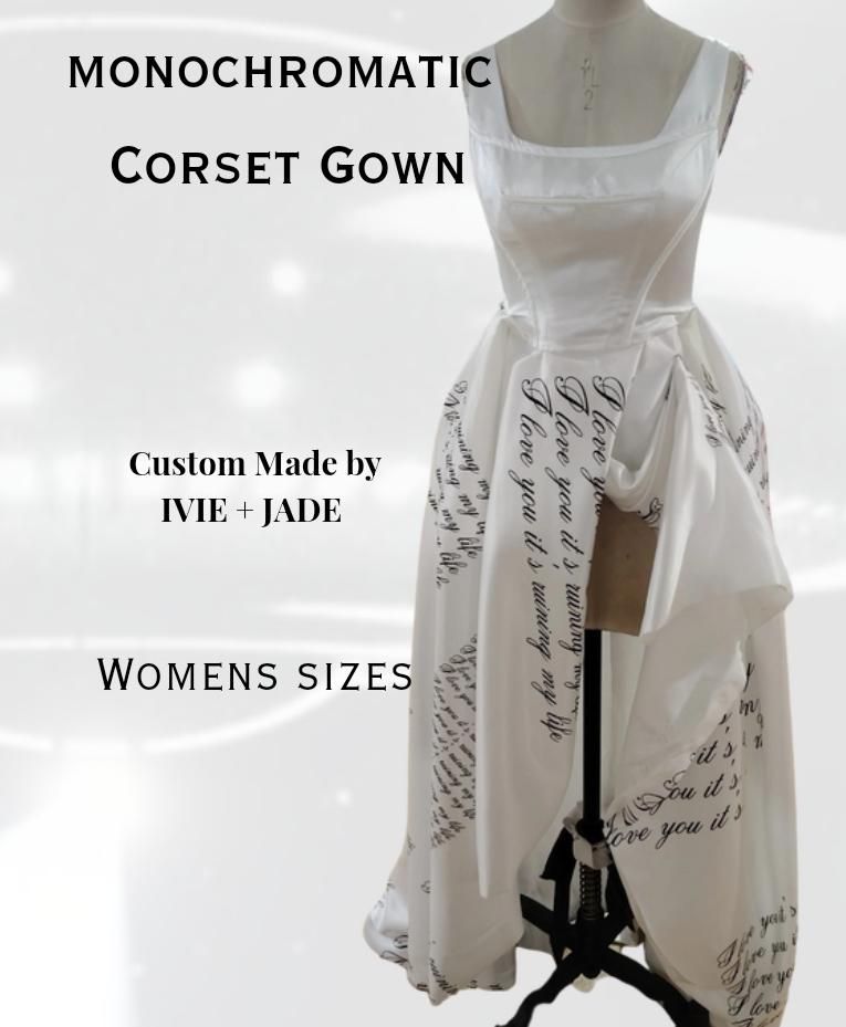 Taylor Inspired Monochromatic Corset Dress | Eras Tour Dress | Swift Costume | Unique Custom Made cosplay gown