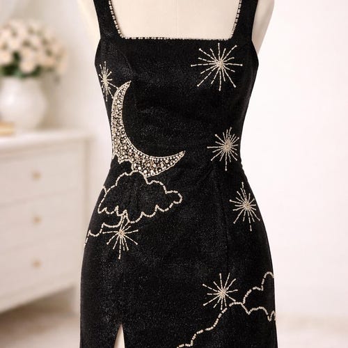beaded moon dress The Midnight Dress