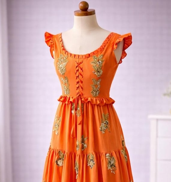 strapless open back dress Joyfolie Women's Aniya Maxi Boho Dress in MustardMedium main image 1