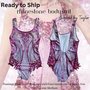 Ready to Ship Rhinestone Lover Era Bodysuit | Taylor Inspired Cruel Summer Sparkle Leotard | Unique Custom Lover Era Outfit for ERAS Tour