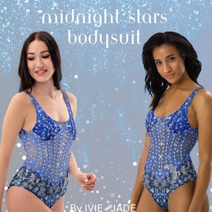 Midnight Stars Taylor Inspired Bodysuit | Dark Moody Star Print Bodysuit | Midnight Era Outfit for Concert Tour | Pop Star Costume