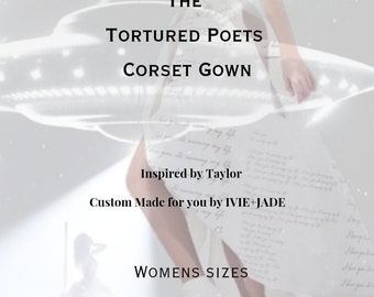 NEW! Tortured Poets Corset Dress | Taylor Inspired Paris Eras Tour Dress | Swift Eras Tour Outfit Replica | Unique Custom Made TTPD gown