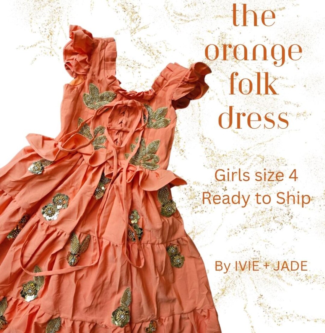 Buy Ready to Ship Girls Celebrity Inspired Folk Dress Sz 4T Taylor  