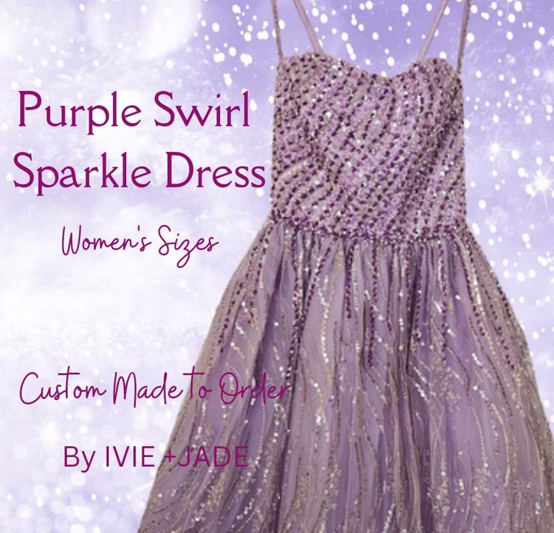 Taylor Inspired Sparkly Purple Swirl Dress Enchanted to Meet You