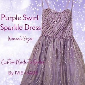 Taylor Inspired Sparkly Purple Swirl Dress | Enchanted to Meet You Dress | Formal Event Dress | Purple Prom Dress | Celebrity Cosplay Gown